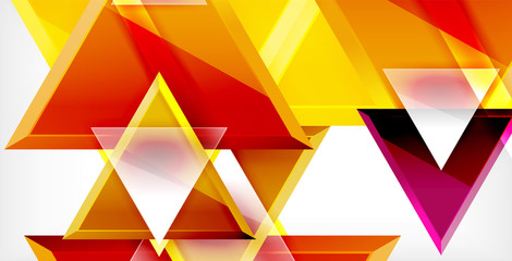 Dynamic triangle composition abstract background