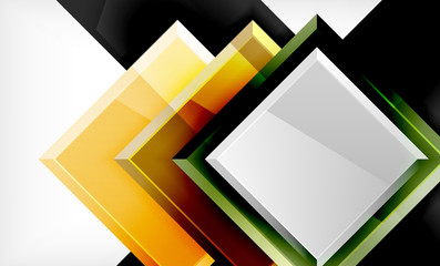 Bright colorful square shape blocks geometrical background