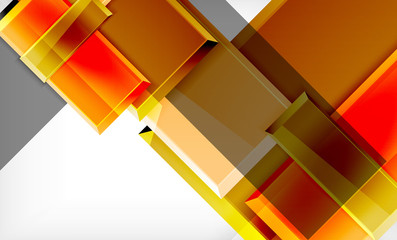 Bright colorful square shape blocks geometrical background