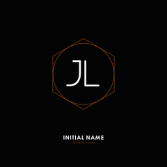 J L JL Initial logo letter with minimalist concept. Vector with scandinavian style logo.