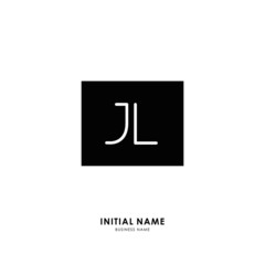 J L JL Initial logo letter with minimalist concept. Vector with scandinavian style logo.