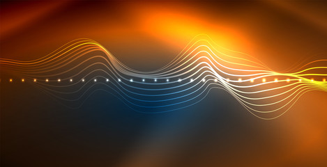 Neon wave background