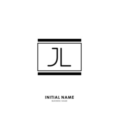 J L JL Initial logo letter with minimalist concept. Vector with scandinavian style logo.