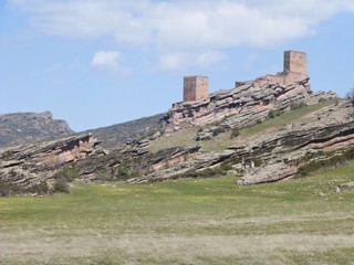 FAMOUS MEDIEVAL CASTLE IN GUADALAJARA, SPAIN