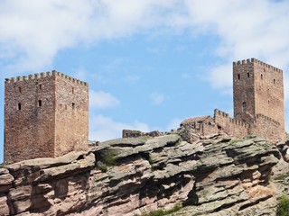 FAMOUS MEDIEVAL CASTLE IN GUADALAJARA, SPAIN