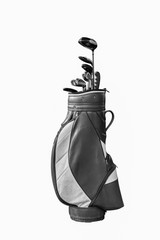 Golf clubs and Bag Isolated