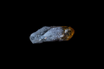 Citrine Quartz Mineral on Black