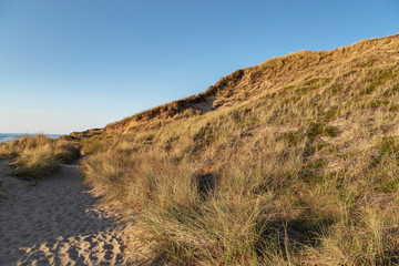 Hiking Path to the Red Cliff  at Sylt / Germany