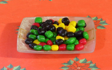 Square candies of various colors impossible to resist