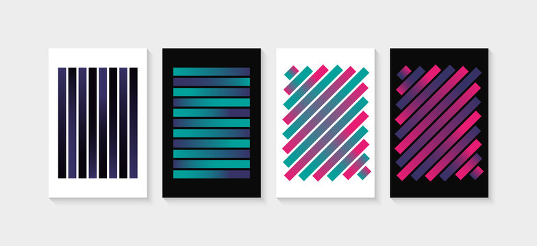 Minimal covers design. Colorful gradients. Future geometric patterns. Eps10 vector.