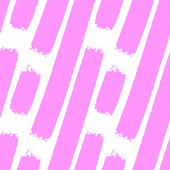 Abstract seamless pattern. Painting of pink brushes on the white background. Vector grunge style texture