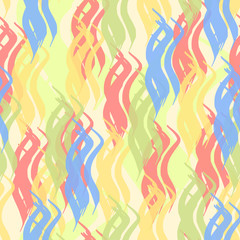 Abstract seamless pattern. Colorful weaving shapes. Vector texture