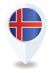 Obraz premium Flag of Iceland, Iceland. Template for award design, an official document with the flag of Iceland. Bright, colorful vector illustration.