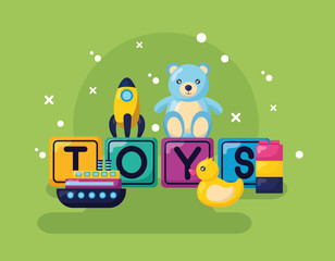Fototapeta premium kids toys design