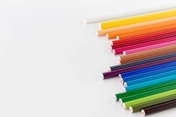 Multicolored pencils, Color pencil with white background