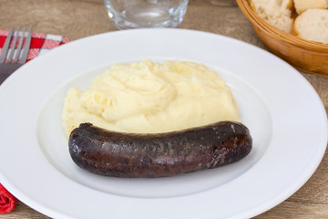 boudin noir et purée