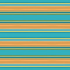 light sea green, golden rod and sky blue colored lines in a row. repeating horizontal pattern. for fashion garment, wrapping paper, wallpaper or online web design