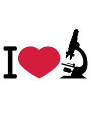 i love mikroskop herz liebe wissenschaftler forscher forschen linse vergrößerung zoom beobachten lernen schule studieren schüler wissen aufdecken biologe chemie vergrößerungsglas clipart design