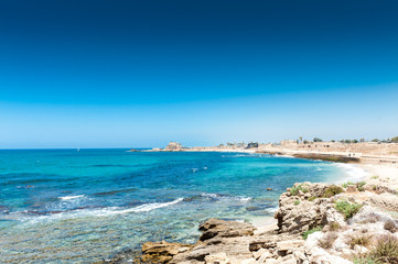 Fototapeta na wymiar Israel, Caesarea, seashore
