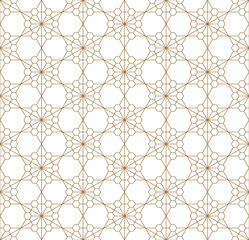 Seamless geometric pattern based on japanese ornament kumiko .