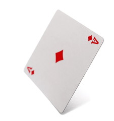 Ace of diamonds, playing card, isolated on white background with clipping path, series