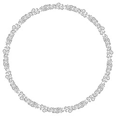 Basic RGBRound frame for decorative design. Greeting card vector. Vector holiday frame. Beautiful abstract concept. Vintage background.