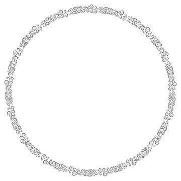 Basic RGBRound frame for decorative design. Greeting card vector. Vector holiday frame. Beautiful abstract concept. Vintage background.