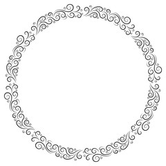 Basic RGBRound frame for decorative design. Greeting card vector. Vector holiday frame. Beautiful abstract concept. Vintage background.