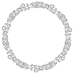 Basic RGBRound frame for decorative design. Greeting card vector. Vector holiday frame. Beautiful abstract concept. Vintage background.