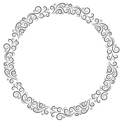 Basic RGBRound frame for decorative design. Greeting card vector. Vector holiday frame. Beautiful abstract concept. Vintage background.