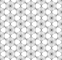 Seamless traditional Japanese geometric ornament .Black and white.
