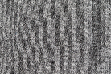 Texture of gray knitted fabric closeup