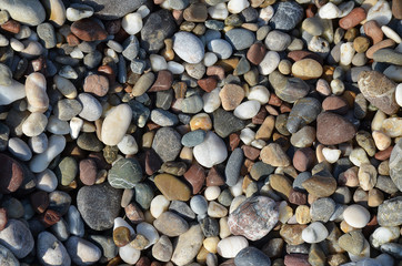 Decorative floor pattern of a gravel stone