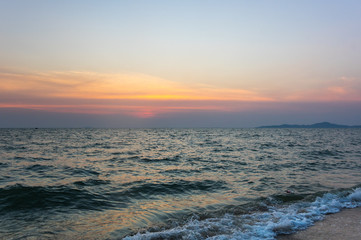 Obraz premium Sunset over Gulf of Thailand