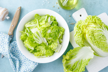 Fresh chinese napa cabbage salad