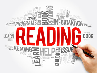 Fototapeta premium Reading word cloud collage