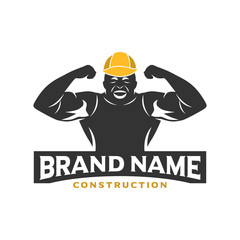 logo design of construction workers