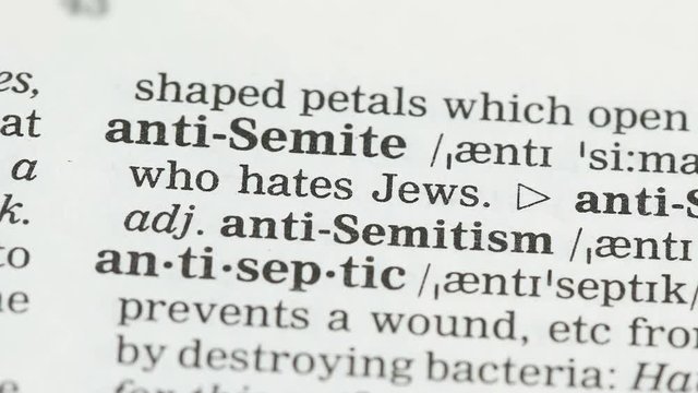 Anti-semite word in vocabulary, freedom of belief and nationality discrimination