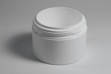 white cosmetic jar