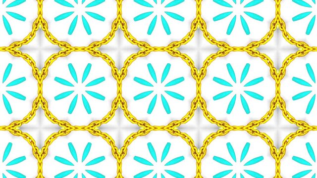 Looped abstract pastel colored kaleidoscope or mandala.