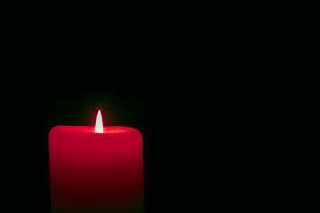 Candles in the dark. Memorial, hope