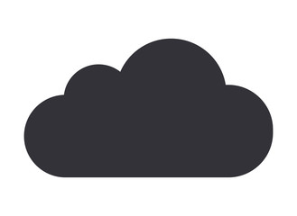 Clear cloud vector icon symbol weather or cloud web storage