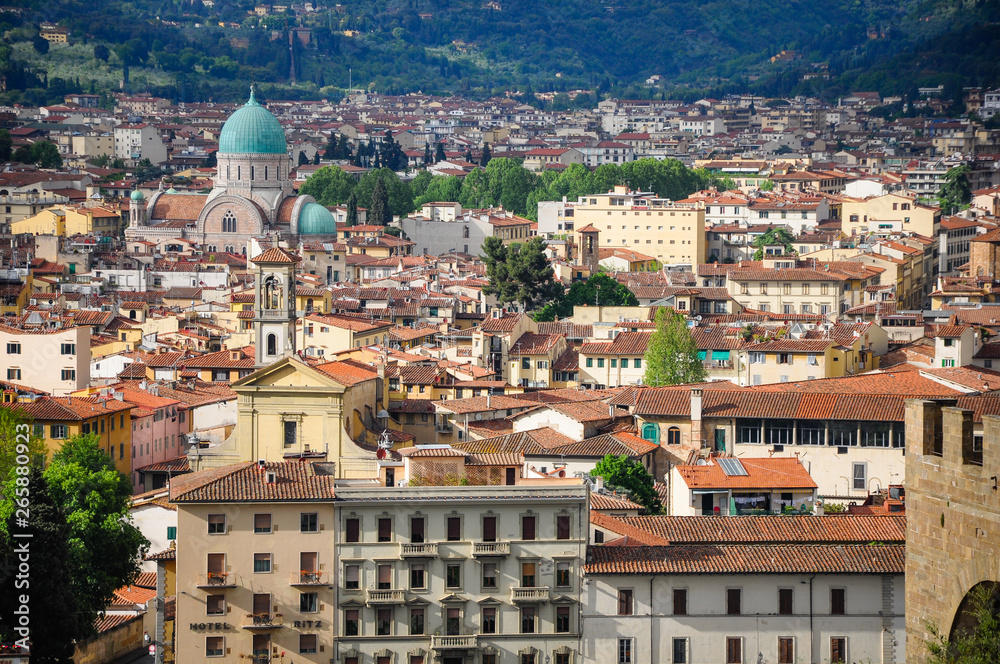 Wall mural the great synagogue of florence or tempio maggiore is one of the largest synagogues in south-central