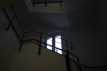 Modern and safe stairwell beautifully integrated into an old building