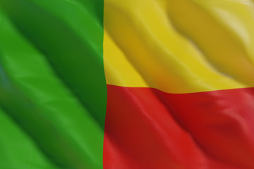 Benin flag in the wind