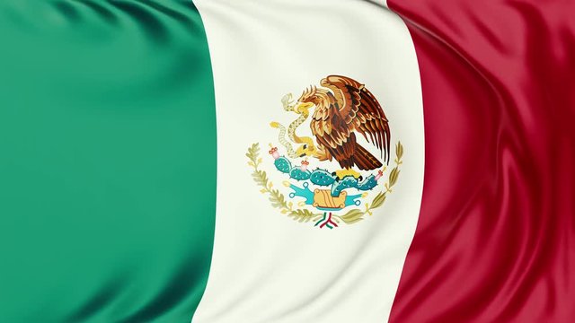 4K Seamlessly Looping Mexico Flag Series E