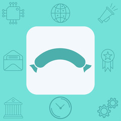 Sausage vector icon sign symbol