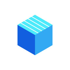 Hexagon Box Element Template Icon for technology finance business health company with modern high end look