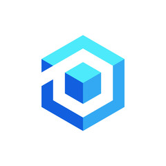 Hexagon Box Element Template Icon for technology finance business health company with modern high end look