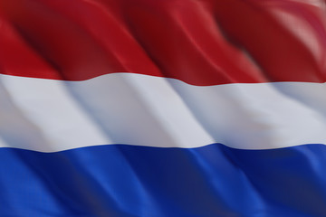 Netherlands flag in the wind